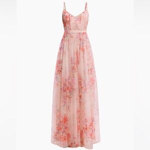 BCBGMaxAzria Pink Floral Maxi Dress